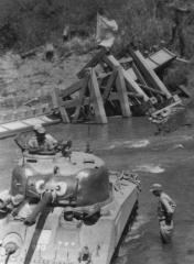 M4A4 crossing Namtu River in Burma in 1945.jpg
