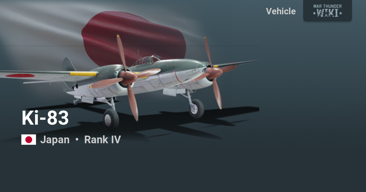 Ki-83 | War Thunder Wiki