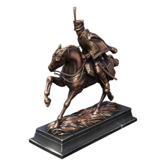 BP XI decor cavalryman statue.png