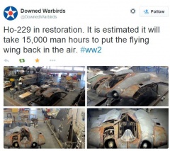 FighterImage Ho229V3 restoration project twitter.JPG
