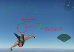 Efficient placement of the carrier aircraft, relative to the target with a R.530 attack.png
